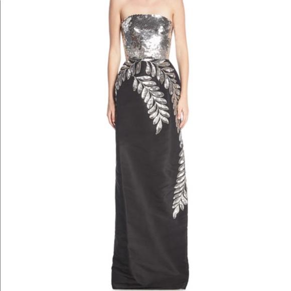 black oscar de la renta gown
